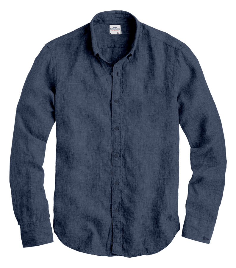 SCUOLA NAUTICA ITALIANA - PURE LINEN BLUE SHIRT