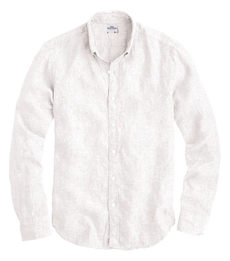 SCUOLA NAUTICA ITALIANA - CAMICIA PURO LINO WHITE