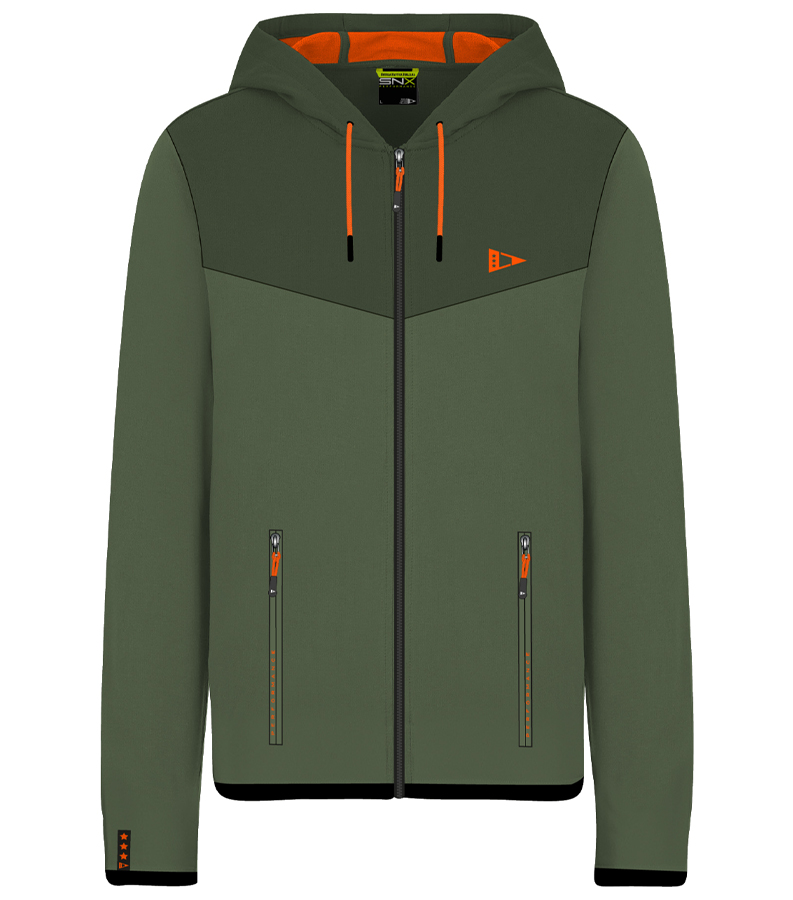 SCUOLA NAUTICA ITALIANA - FELPA TUTA UOMO ARMY