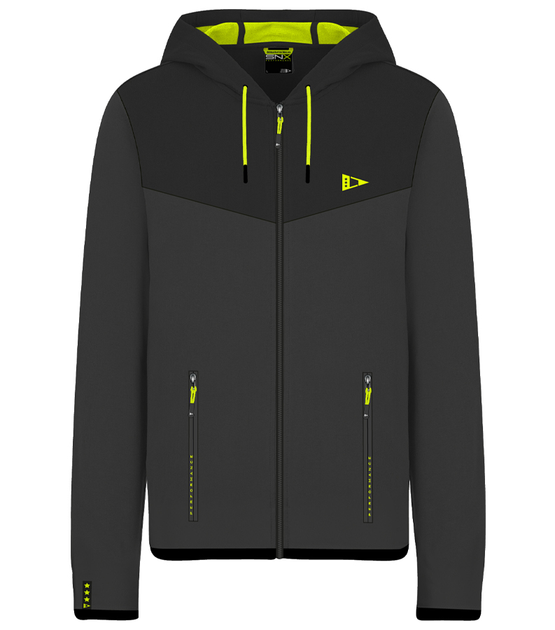 SCUOLA NAUTICA ITALIANA - FELPA TUTA UOMO BLACK