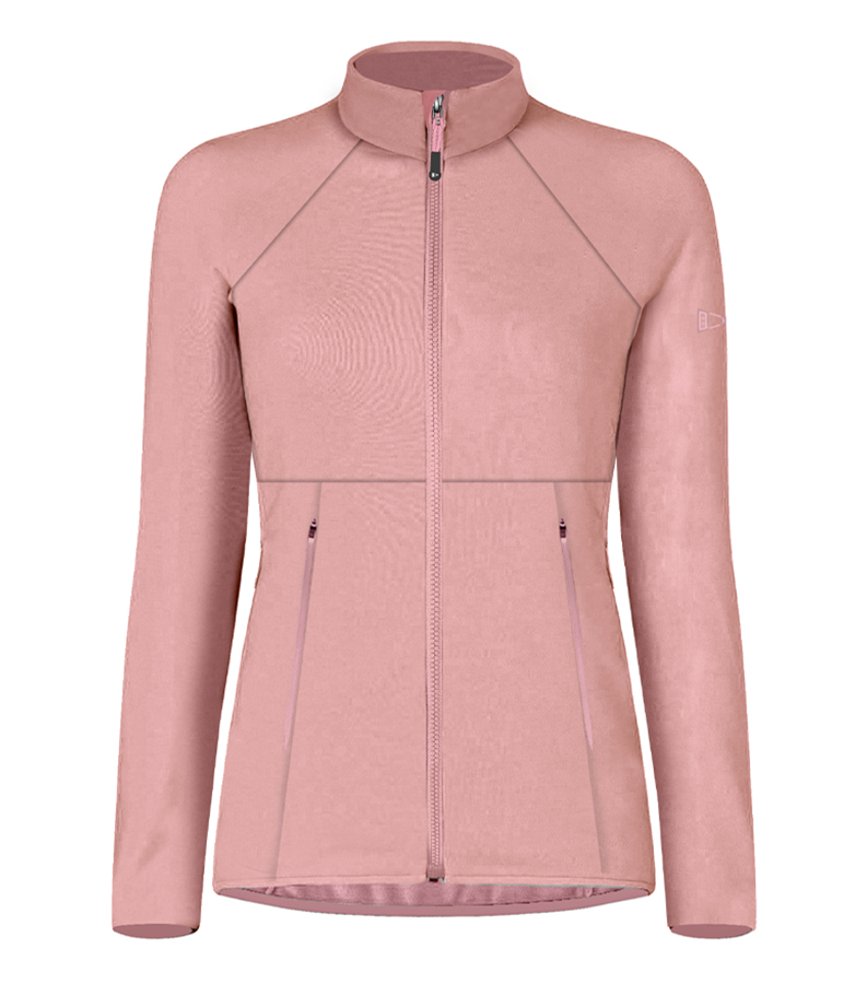 SCUOLA NAUTICA ITALIANA - FELPA CON ZIP DONNA 152413 PINK