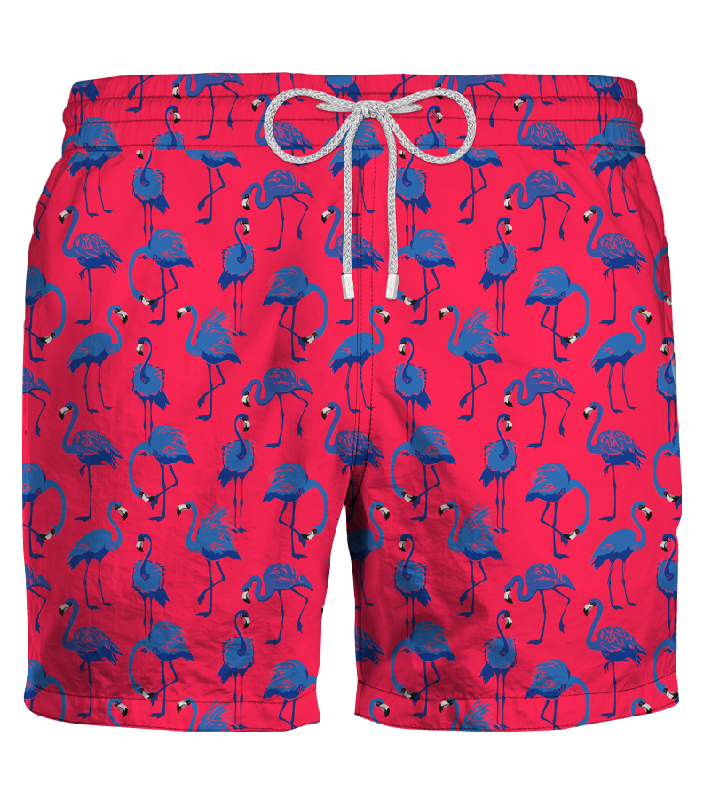 ZEYBRA - SWIM SHORT MAN BLUE FLAMINGOS RECYCLED
