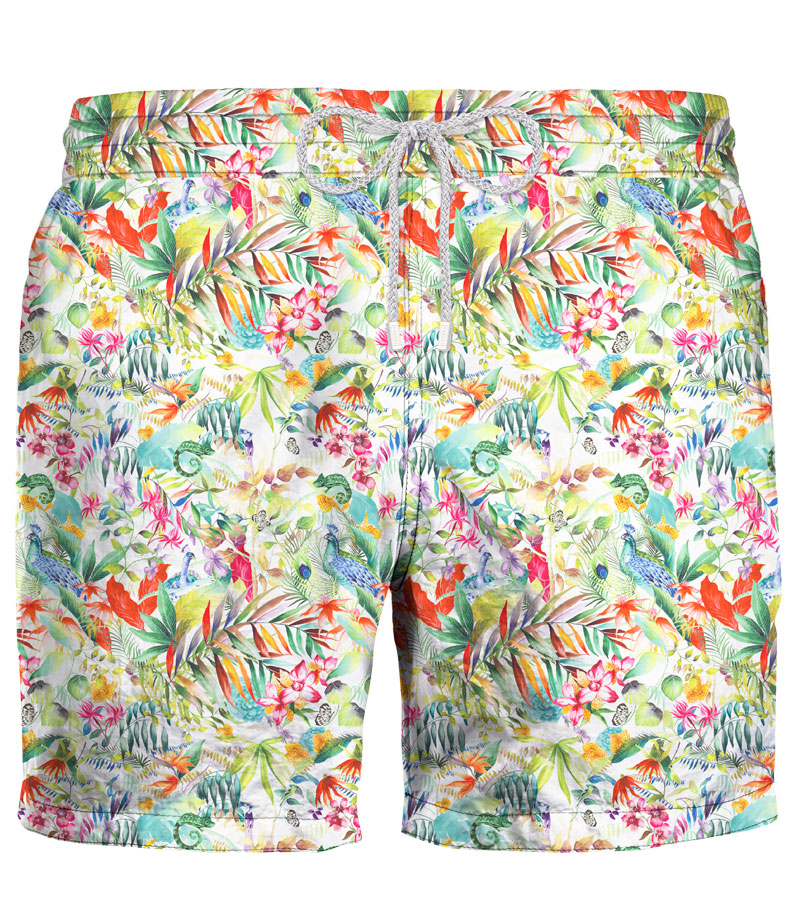 ZEYBRA - SWIM SHORT BOY BOTANIC WHITE