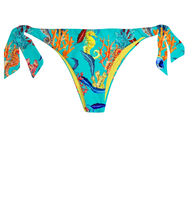 ZEYBRA - REVERSIBLE BRAZILIAN BRIEFS WOMAN CORALS BALI