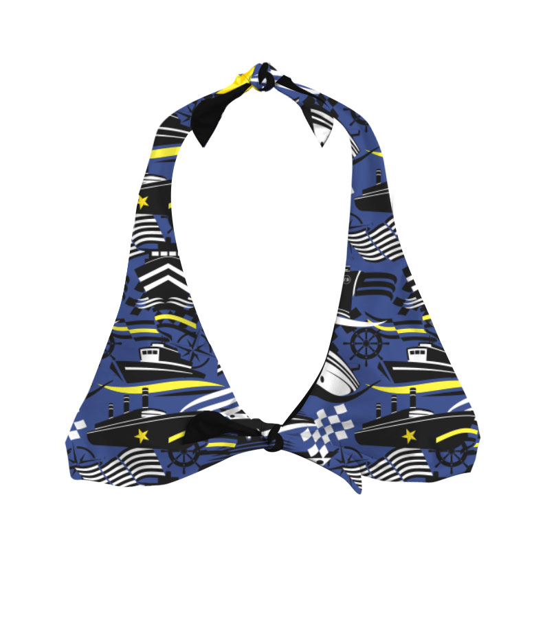 ZEYBRA - REVERSIBLE TRIANGLE BRA WOMAN NAUTIC BLUE