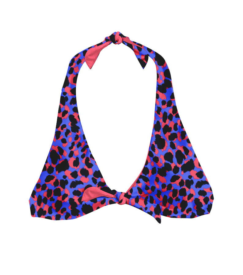 ZEYBRA - REVERSIBLE TRIANGLE BRA WOMAN SPOTTED ELECTRIC