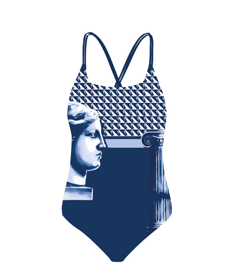 ZEYBRA - ONE PIECE SWIMSUIT WOMAN ROMA BLUE