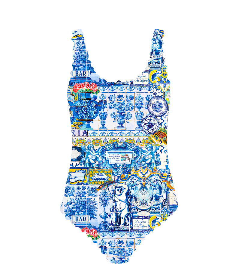 ZEYBRA - ONE PIECE SWIMSUIT GIRL CERAMICA BIANCO