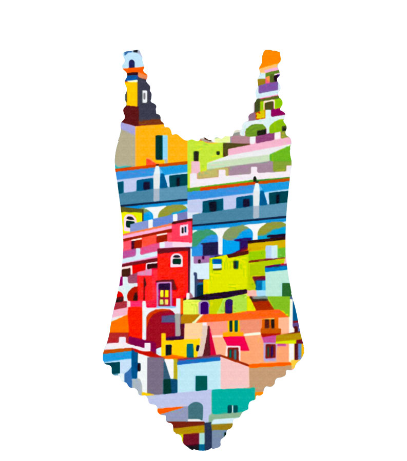 ZEYBRA - ONE PIECE SWIMSUIT GIRL AMALFI GIALLO