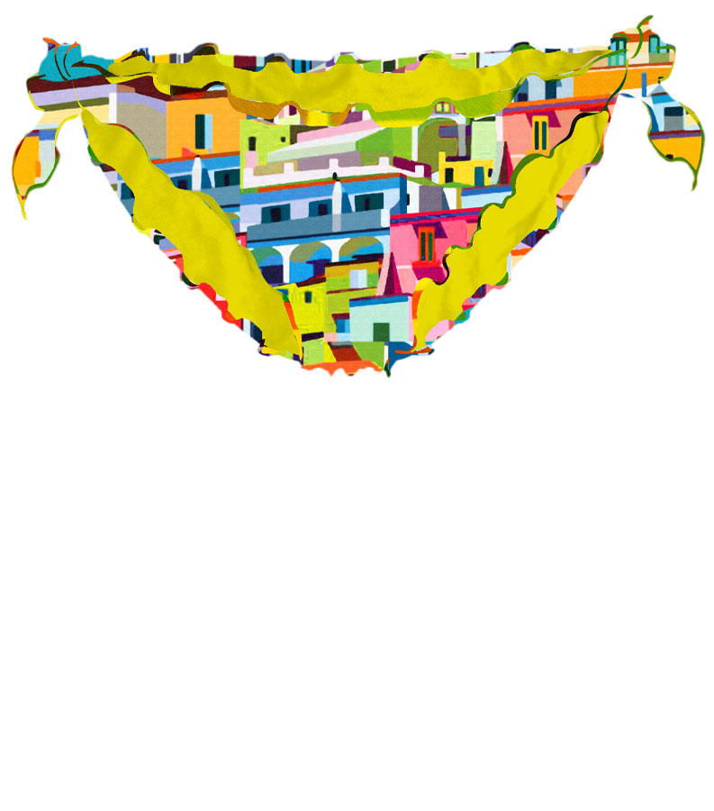 ZEYBRA - REVERSIBLE BRIEFS GIRL AMALFI GIALLO