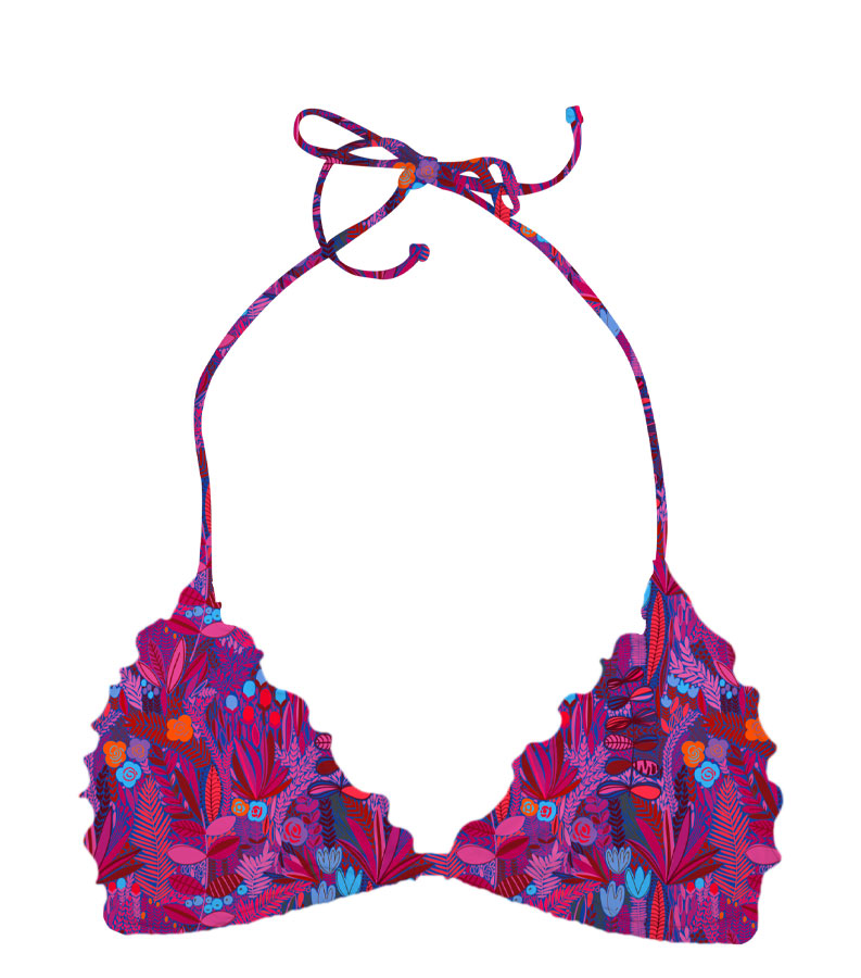 ZEYBRA - CRIMPED TRIANGLE BRA GIRL BOTANIC FUXIA