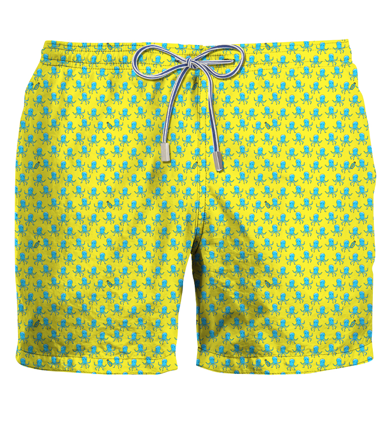 ZEYBRA - MAN SWIM SHORT POLYPS YELLOW