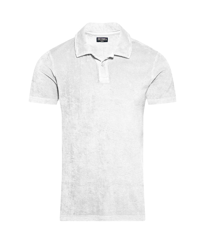 ZEYBRA - MAN SPONGE WHITE POLO