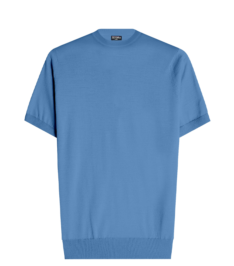 ZEYBRA - T-SHIRT UOMO 100% COTONE CRÈPE OCEAN