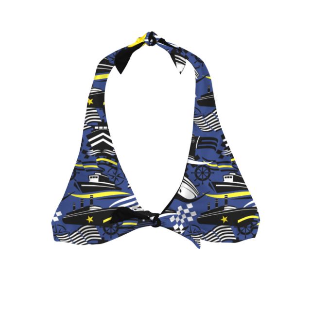 ZEYBRA - REVERSIBLE TRIANGLE BRA WOMAN NAUTIC BLUE
