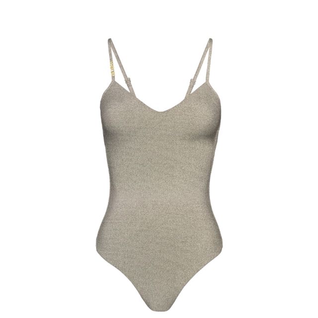 ZEYBRA - ONE PIECE SWIMSUIT WOMAN LETTERS GOLD