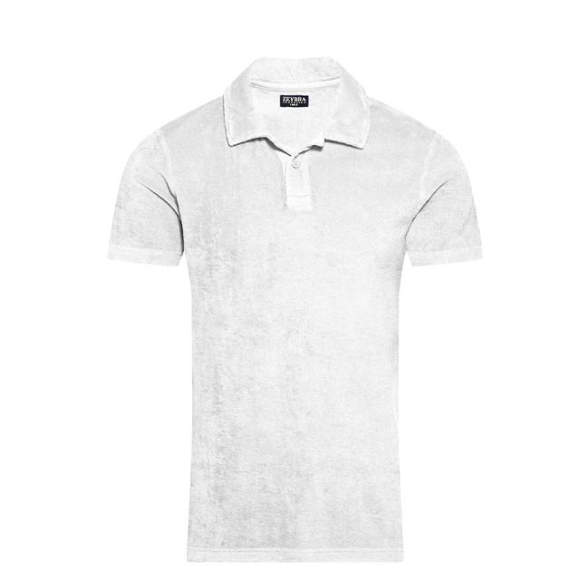 ZEYBRA - MAN SPONGE WHITE POLO