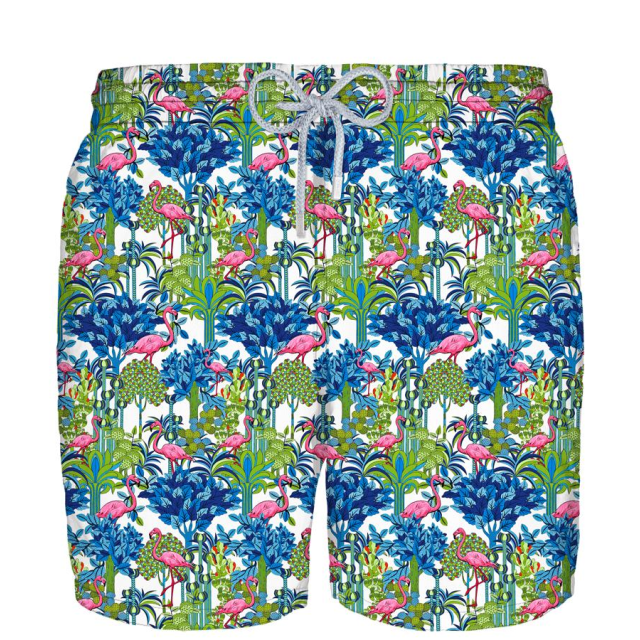 ZEYBRA - SWIM SHORT BOY FLAMINGO WHITE