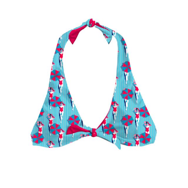 ZEYBRA - REVERSIBLE TRIANGLE BRA WOMAN BEACH UMBRELLA HAWAII
