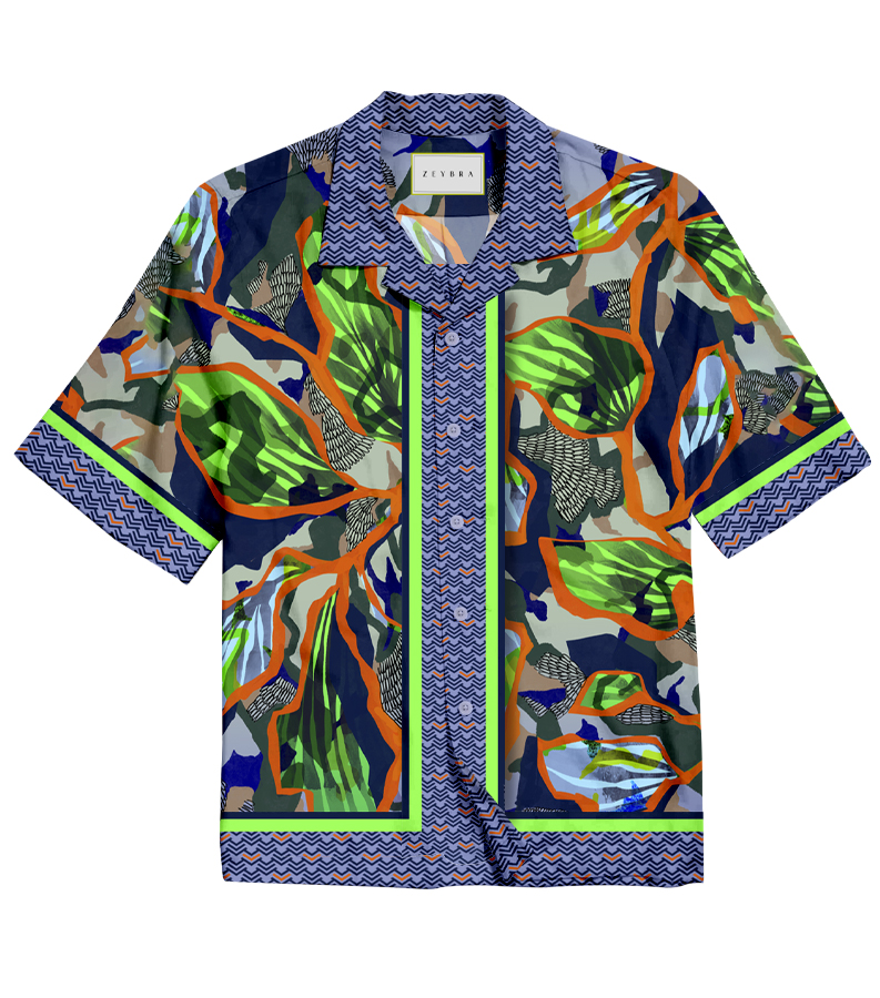 ZEYBRA PORTOFINO - SILK JUNGLE SHIRT 