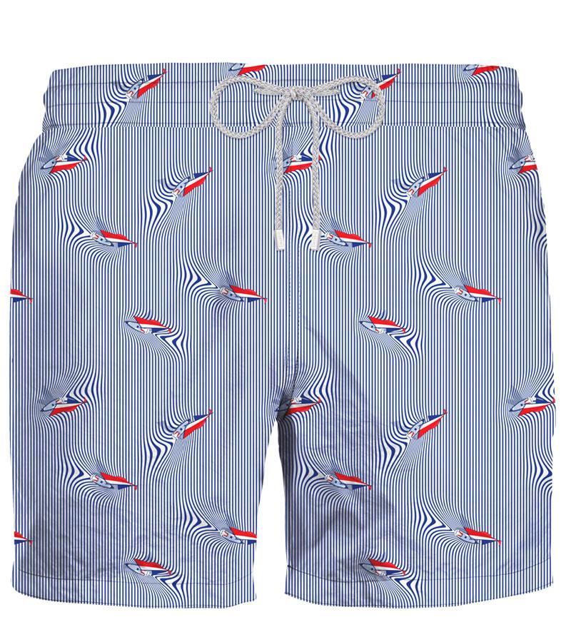 ZEYBRA - SWIM SHORT MAN SAILBOATS BLUE