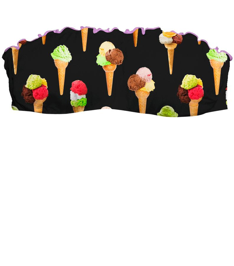 ZEYBRA - BANDEAU GIRL ICE CREAM BLACK