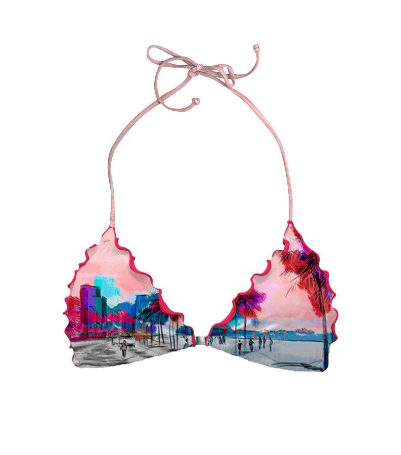 ZEYBRA - TRIANGOLO DONNA ARRICCIATO BRASILE ROSA