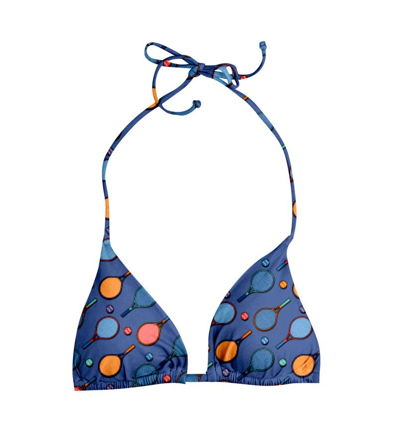 ZEYBRA - REVERSIBLE TRIANGLE BRA WOMAN TENNIS COBALT